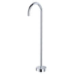 Kaya Gooseneck Floor Mounted Bath Outlet in Chrome