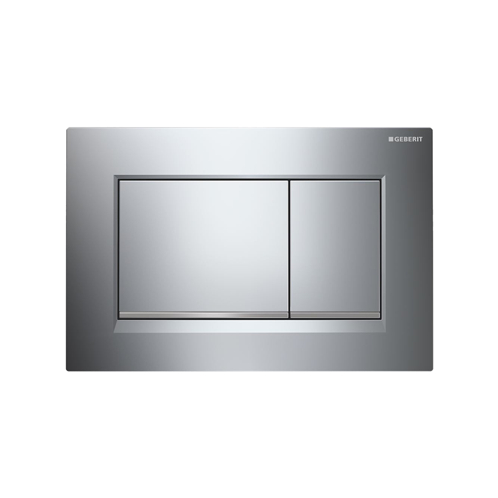 Concealed Cistern Flush Plate with Square Buttons in Chrome
