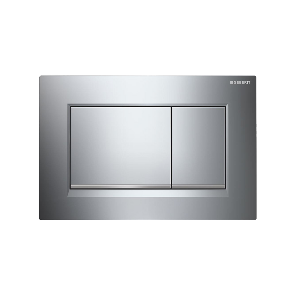 Concealed Cistern Flush Plate with Square Buttons in Chrome