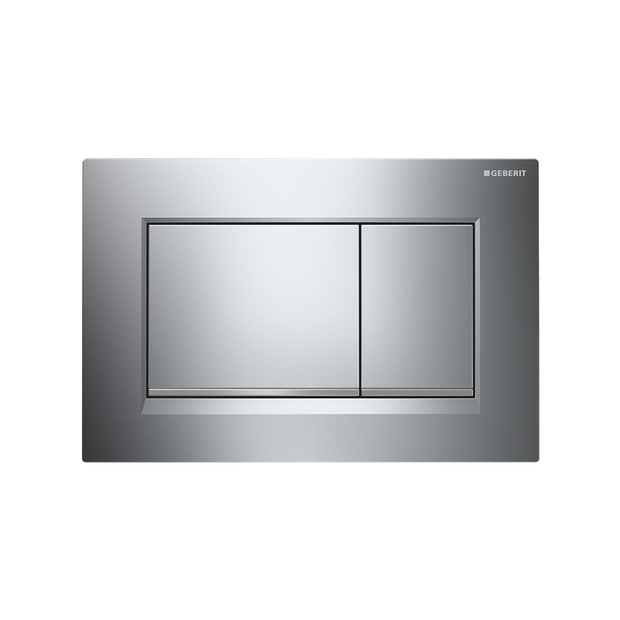Concealed Cistern Flush Plate with Square Buttons in Chrome