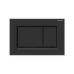 Concealed Cistern Flush Plate with Square Buttons in Matte Black