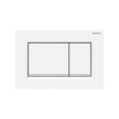 Concealed Cistern Flush Plate with Square Buttons in White