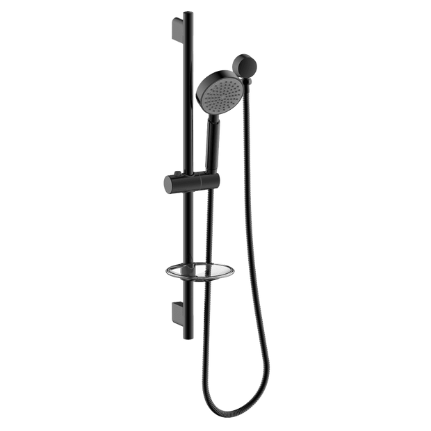ABS Round Rail Shower Single Function in Black