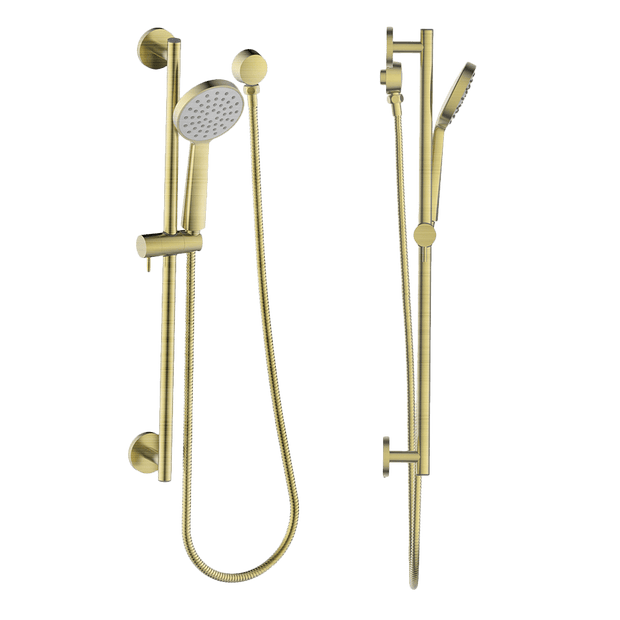 Shower on Rail in Brushed Brass