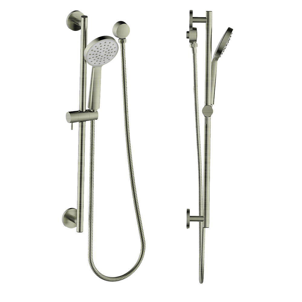 Shower on Rail in Brushed Nickel