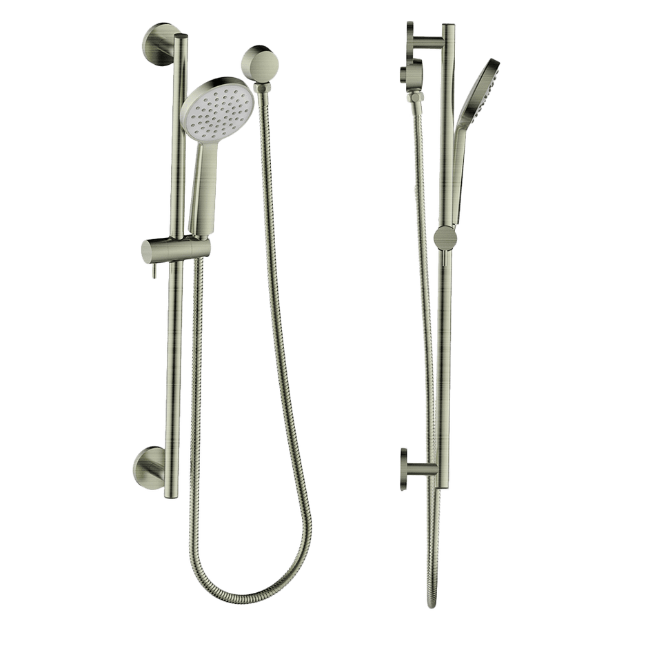 Shower on Rail in Brushed Nickel
