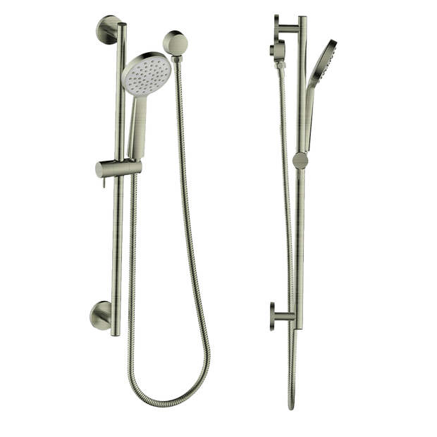 Shower on Rail in Brushed Nickel
