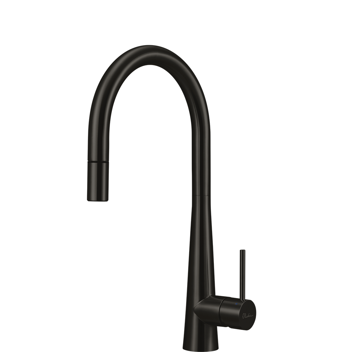 Essente 316 Stainless Steel Goose Neck Pull Out Mixer in Brushed Black