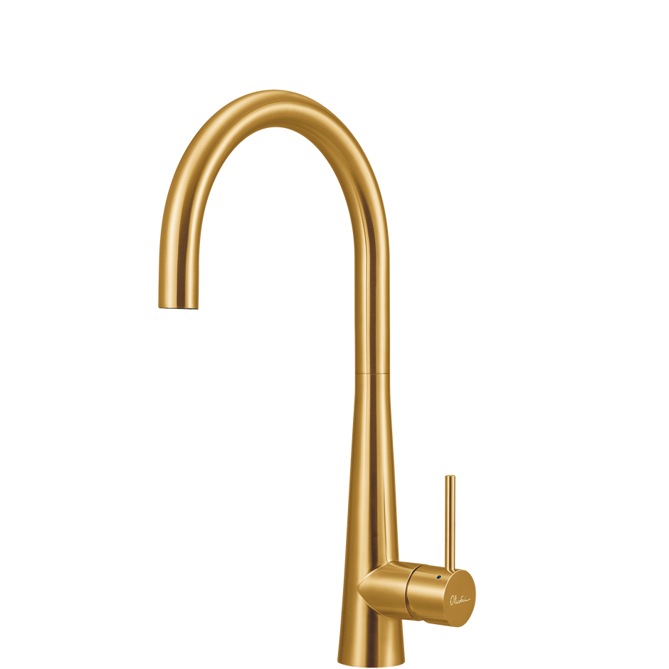 Essente 316 Stainless Steel Goose Neck Mixer in Brushed Gold