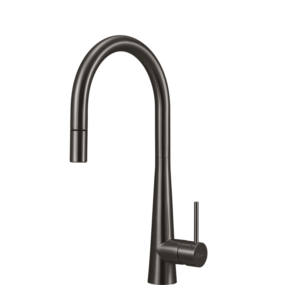 Essente 316 Stainless Steel Goose Neck Pull Out Mixer in Gunmetal