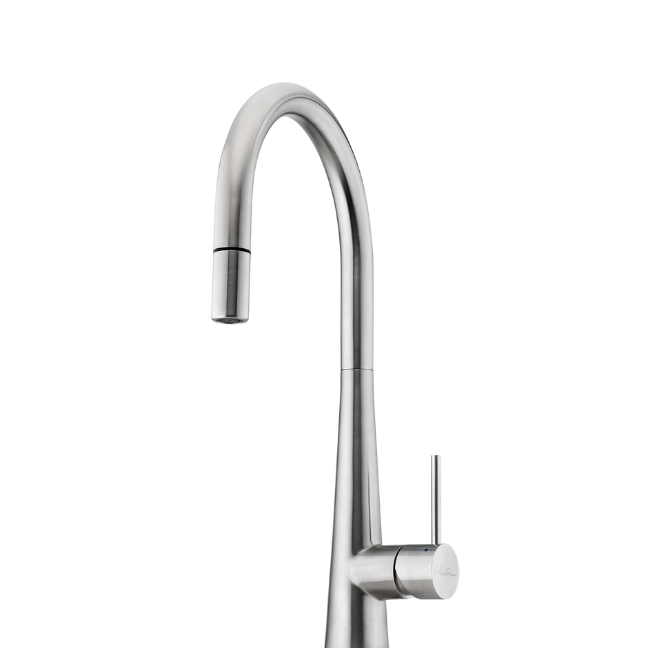 Essente 316 Stainless Steel Goose Neck Pull Out Mixer in Stainless Steel