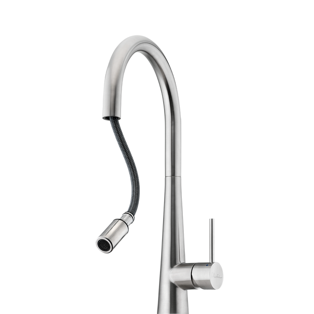 Essente 316 Stainless Steel Goose Neck Pull Out Mixer in Stainless Steel view 2
