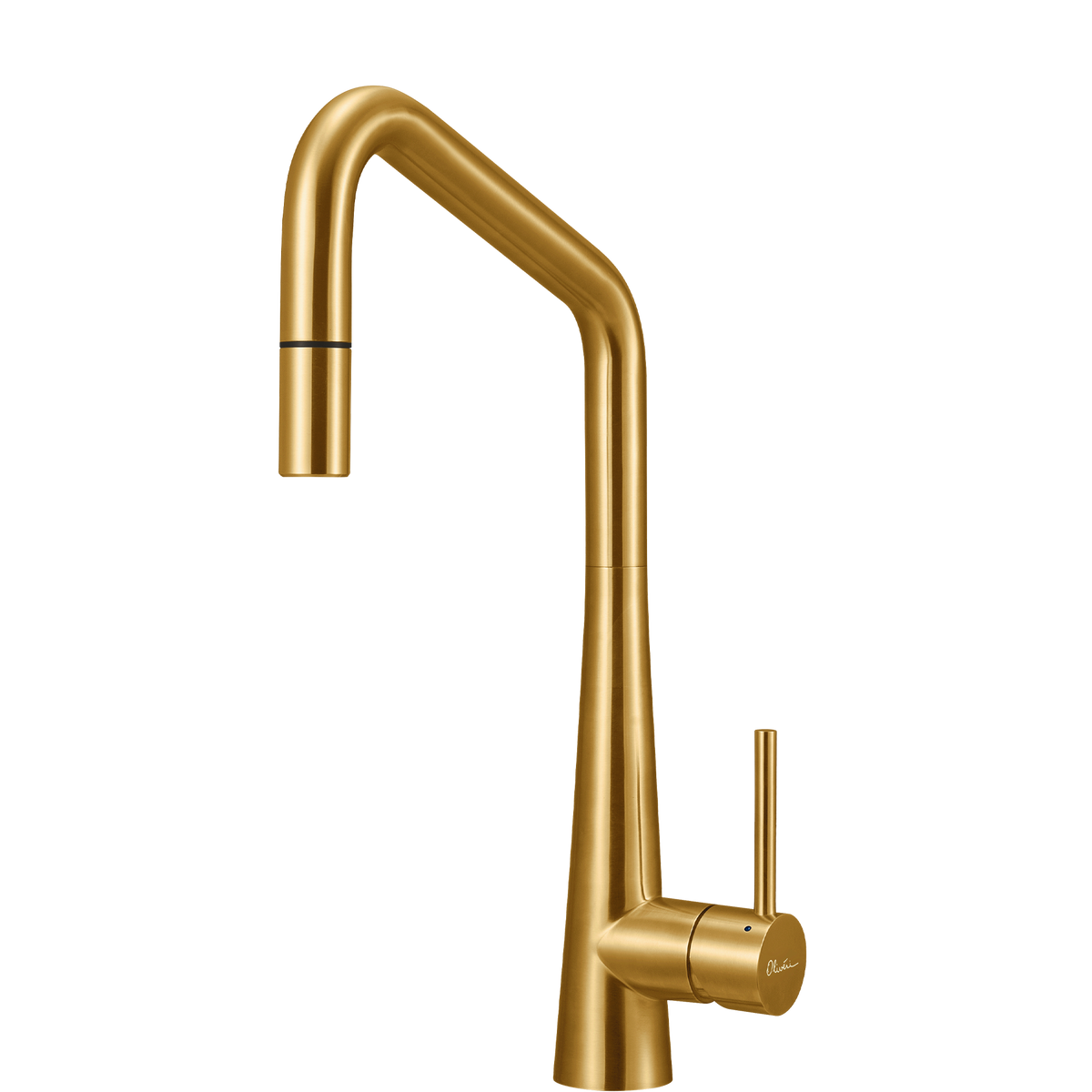 Essente 316 Stainless Steel Square Goose Neck Pull Out Mixer in Brushed Gold