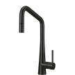 Essente 316 Stainless Steel Square Goose Neck Pull Out Mixer in Brushed Black