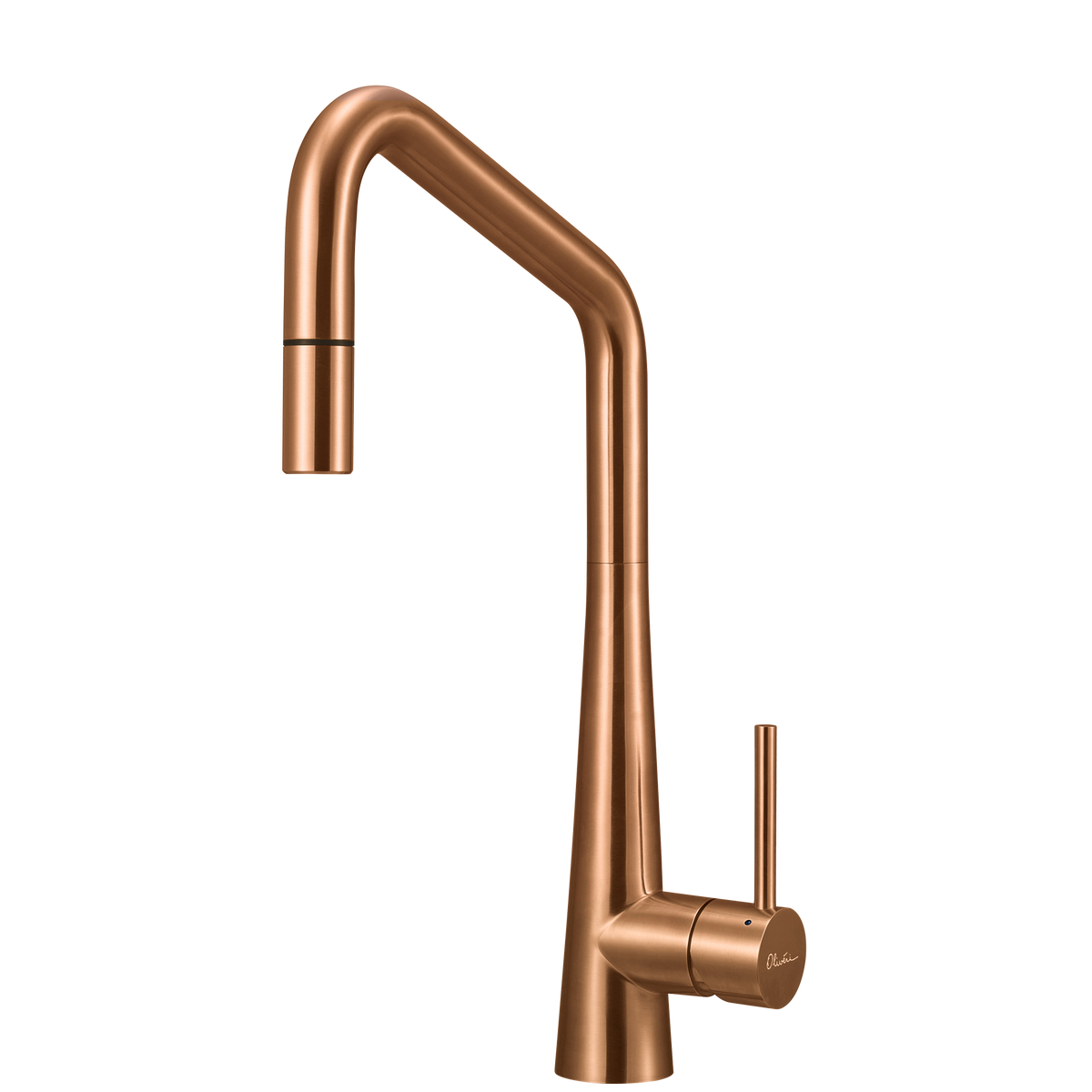 Essente 316 Stainless Steel Square Goose Neck Pull Out Mixer in Copper