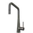 Essente 316 Stainless Steel Square Goose Neck Pull Out Mixer in Gunmetal
