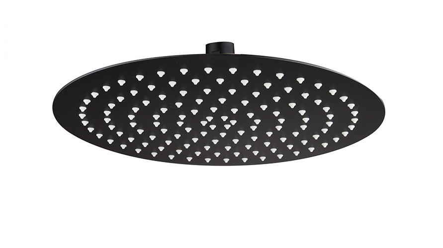 Stainless Steel Round Shower Head 300mm Matte Black