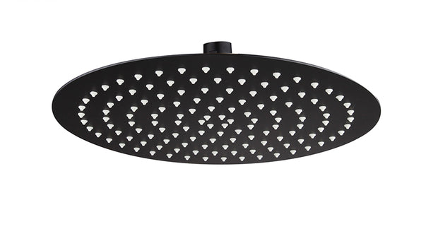 Stainless Steel Round Shower Head 300mm Matte Black