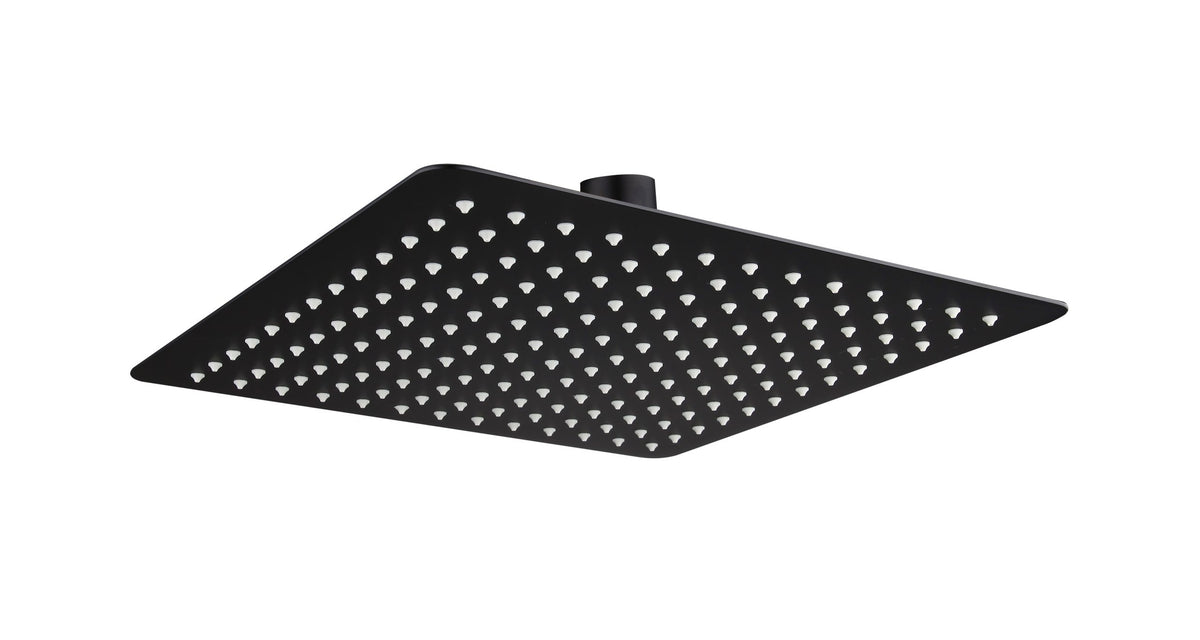 Stainless Steel Square Shower Head 300mm Matte Black