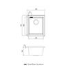 Santorini Standard Bowl Undermount Sink in Black view 2
