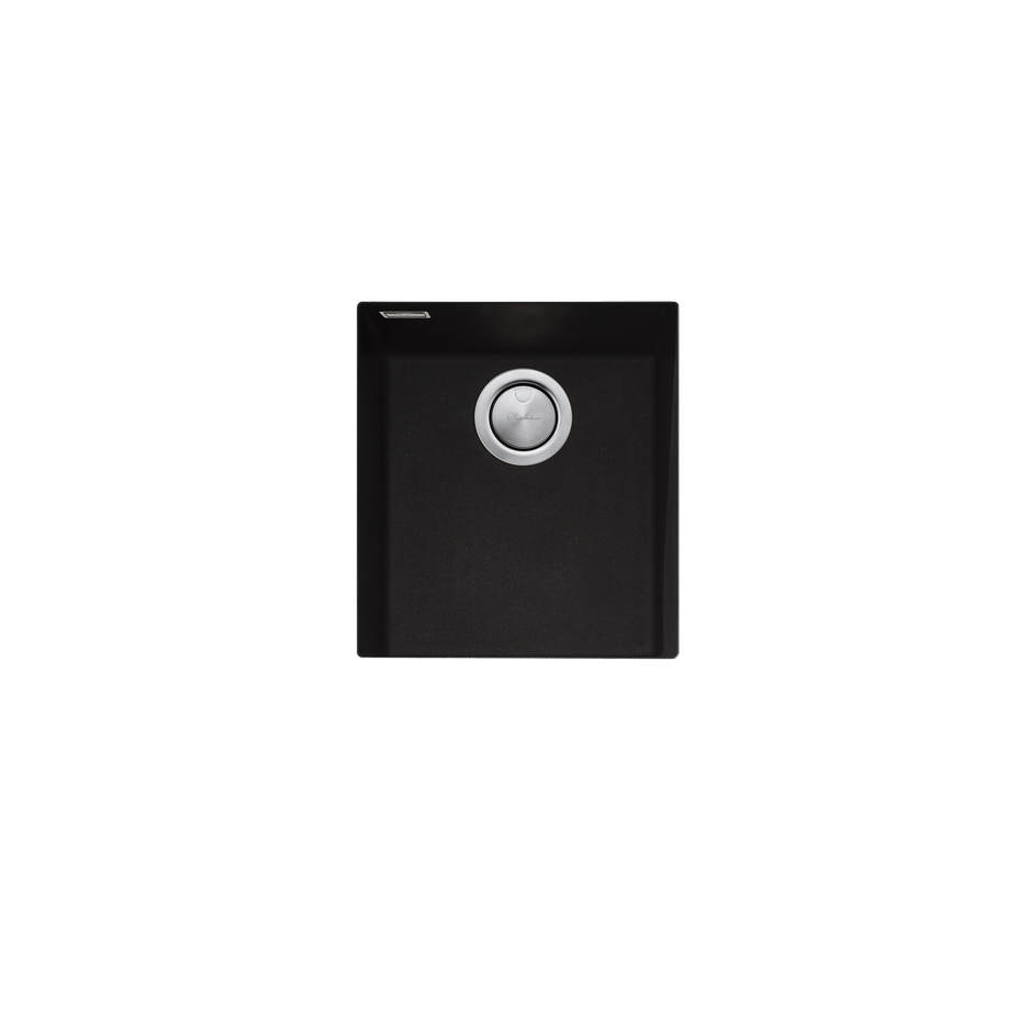 Santorini Standard Bowl Undermount Sink in Black