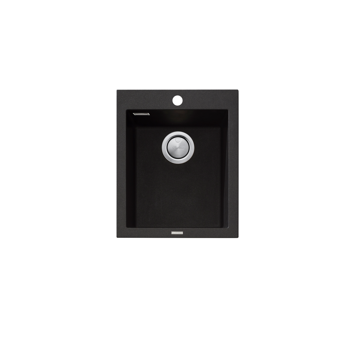 Santorini Standard Bowl Topmount Sink in Black