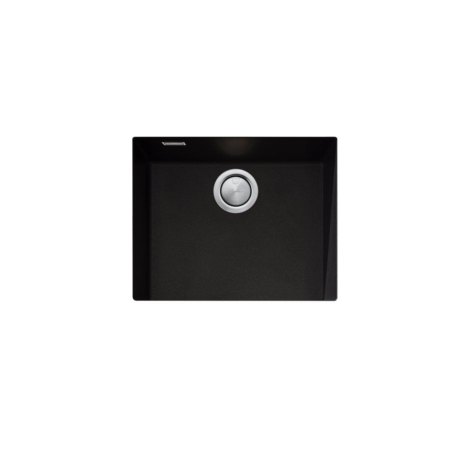 Santorini Large Bowl Undermount Sink in Black