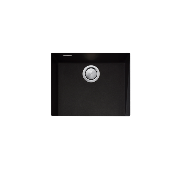 Santorini Large Bowl Undermount Sink in Black