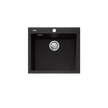 Santorini Large Bowl Topmount Sink in Black