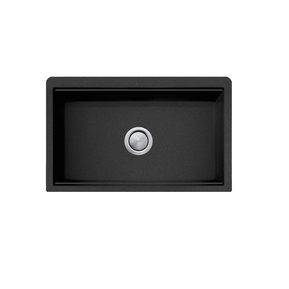Santorini Farmhouse Undermount Sink in Black view 2