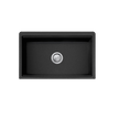 Santorini Farmhouse Undermount Sink in Black view 2