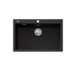 Santorini Black Mega Bowl Topmount Sink
