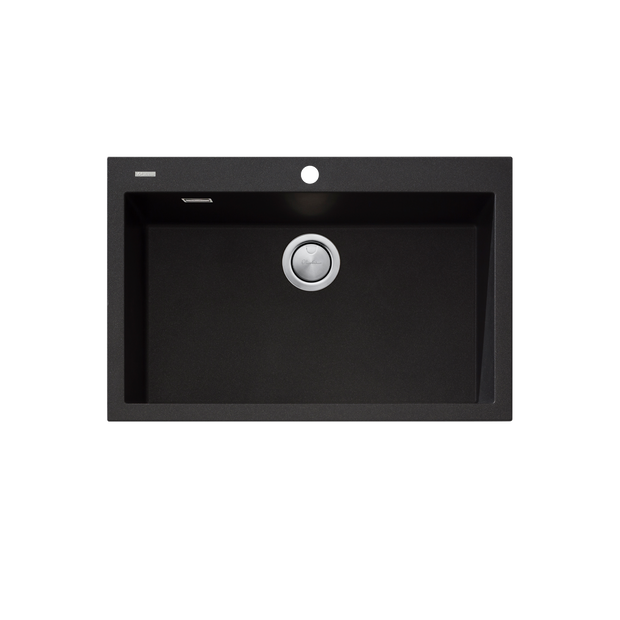 Santorini Black Mega Bowl Topmount Sink