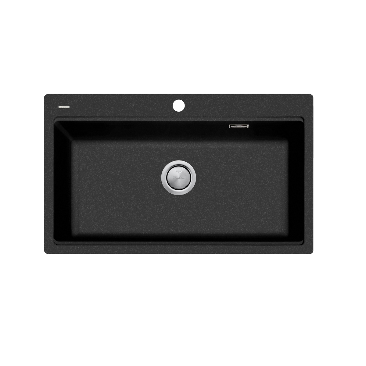 Santorini Topmount Workstation Sink in Black