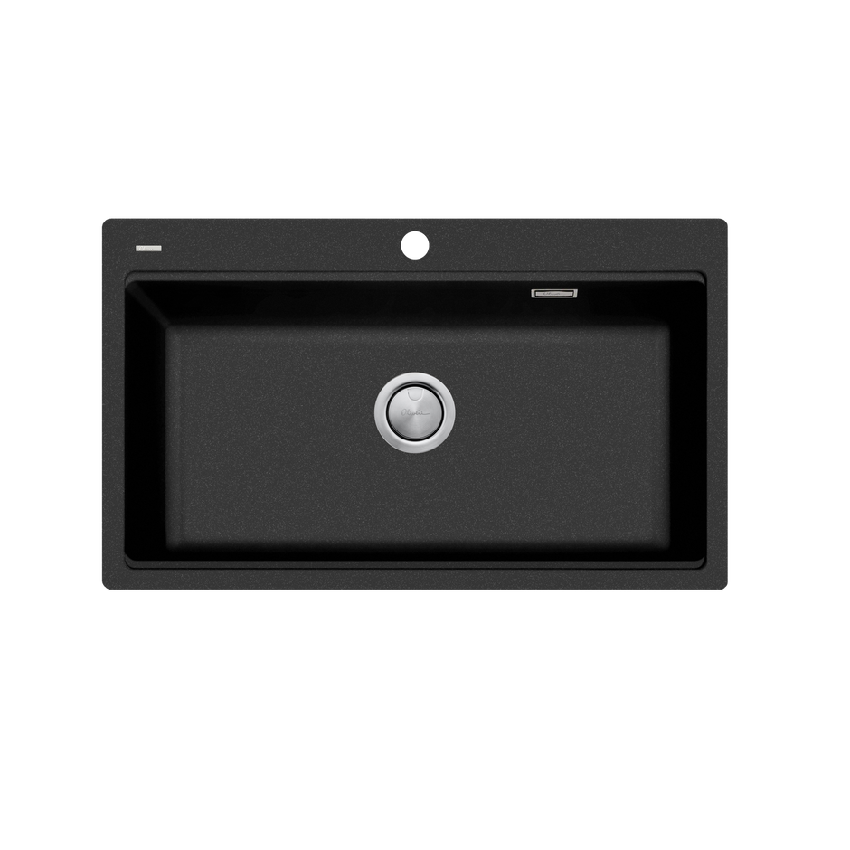 Santorini Topmount Workstation Sink in Black