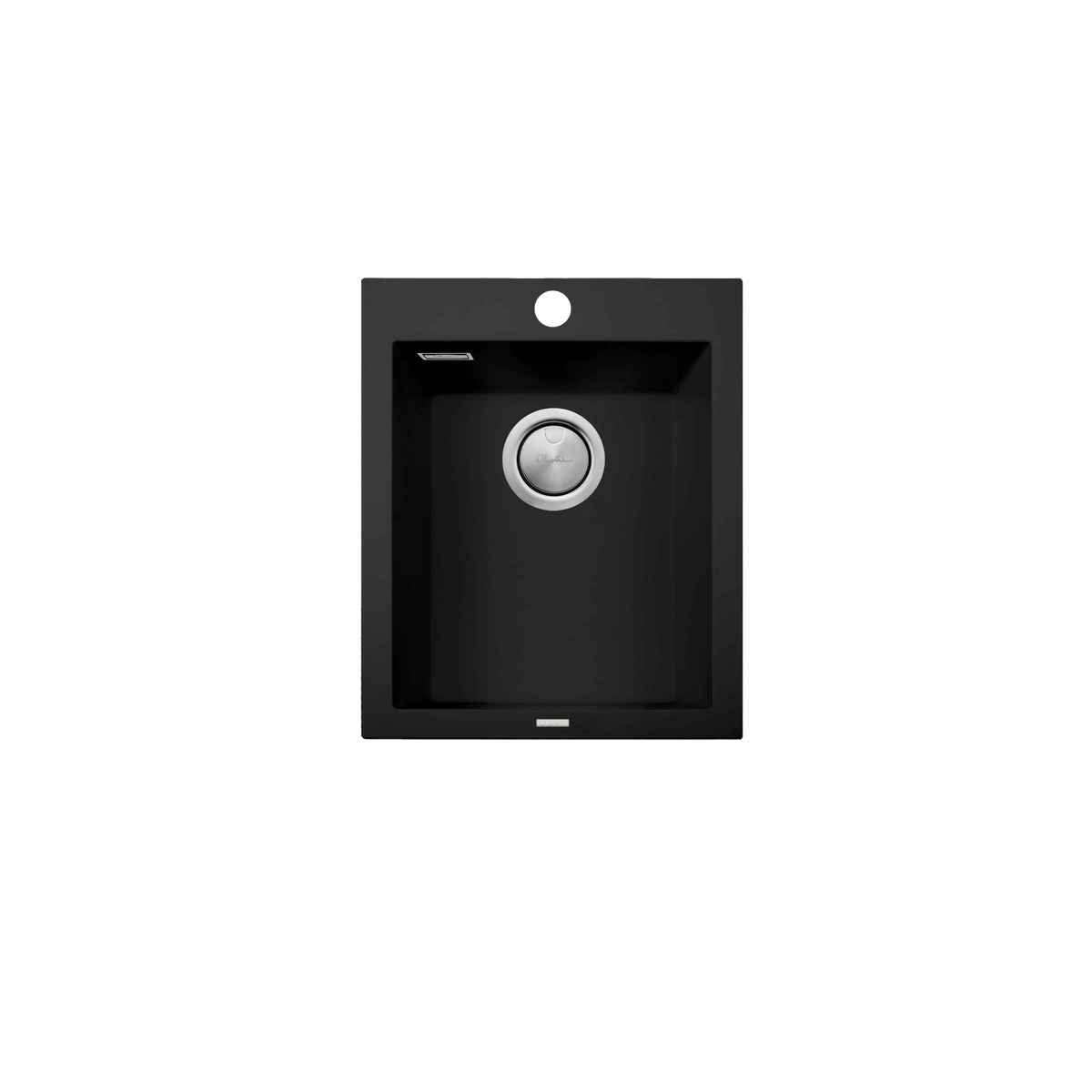 Santorini Standard Bowl Topmount Sink in Matte Black
