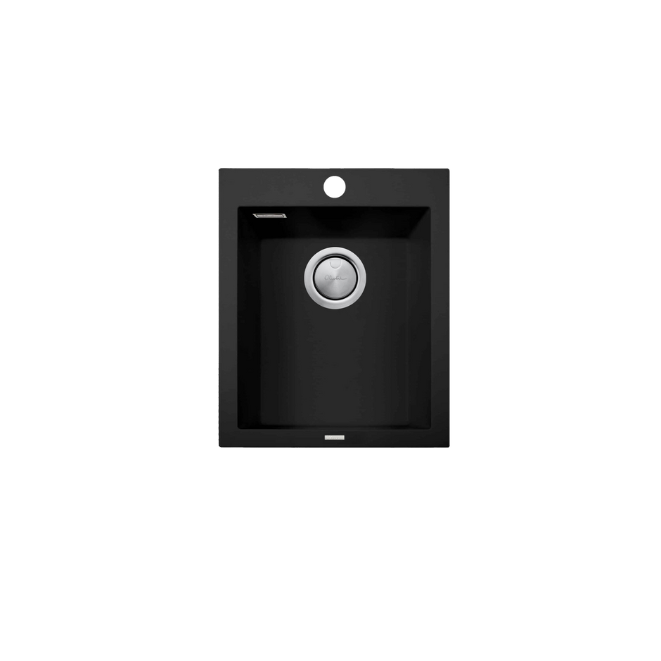 Santorini Standard Bowl Topmount Sink in Matte Black