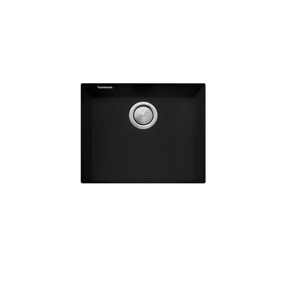 Santorini Large Bowl Undermount Sink in Matte Black