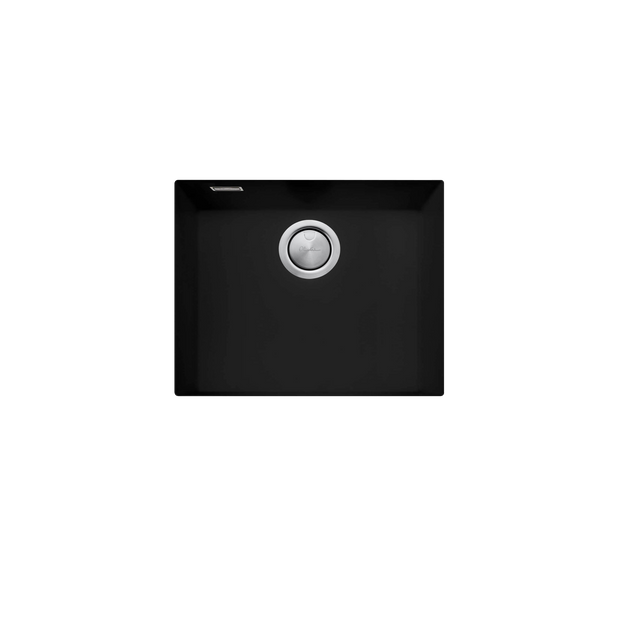 Santorini Large Bowl Undermount Sink in Matte Black