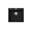 Santorini Large Bowl Topmount Sink in Matte Black