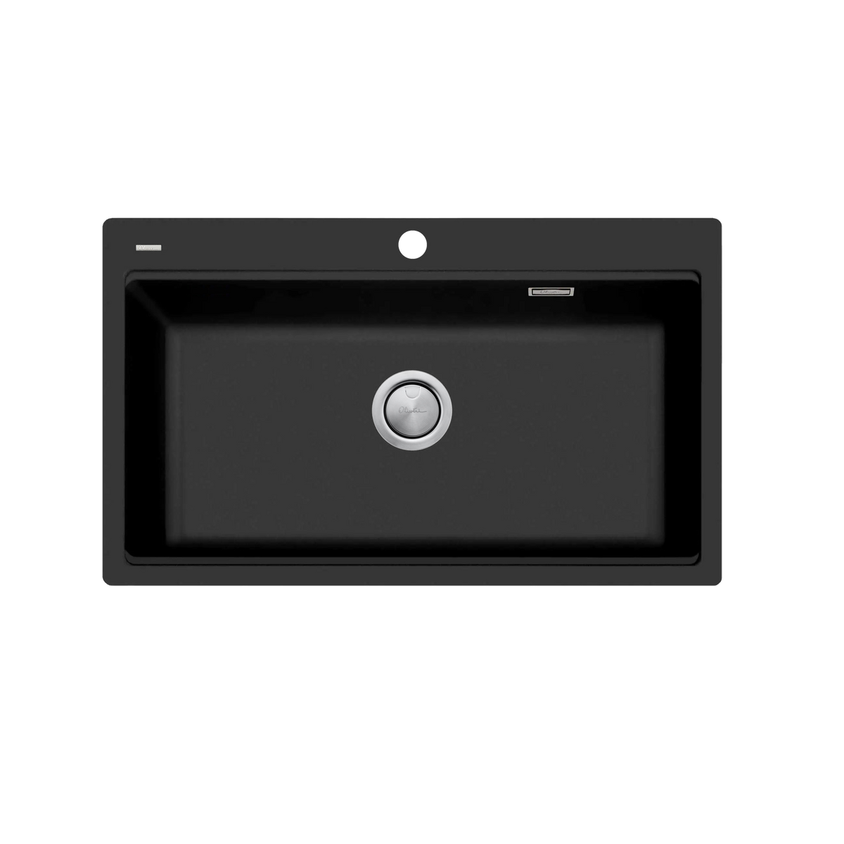 Santorini Topmount Workstation Sink in Matte Black