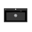 Santorini Topmount Workstation Sink in Matte Black