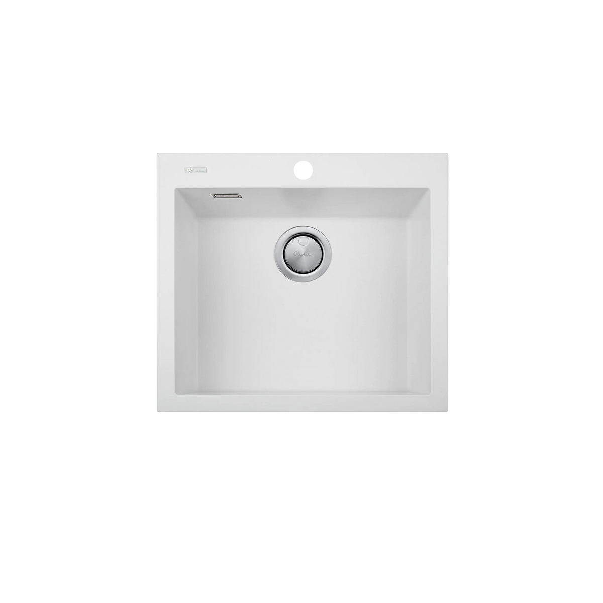 Santorini Large Bowl Topmount Sink in White