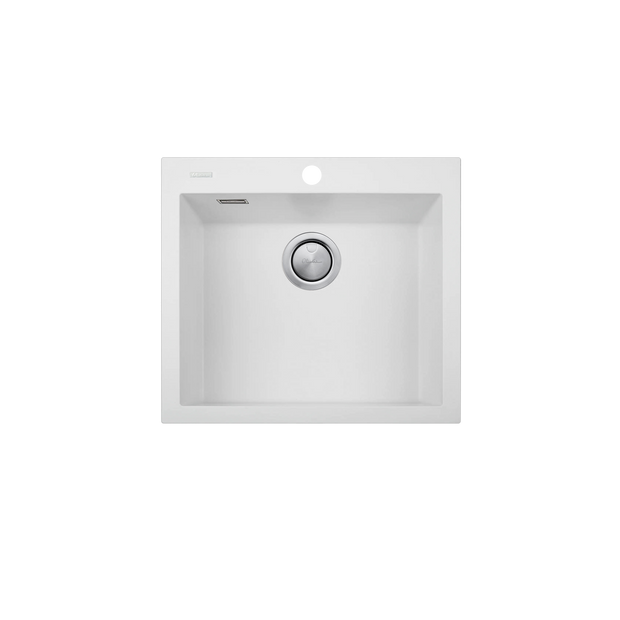 Santorini Large Bowl Topmount Sink in White