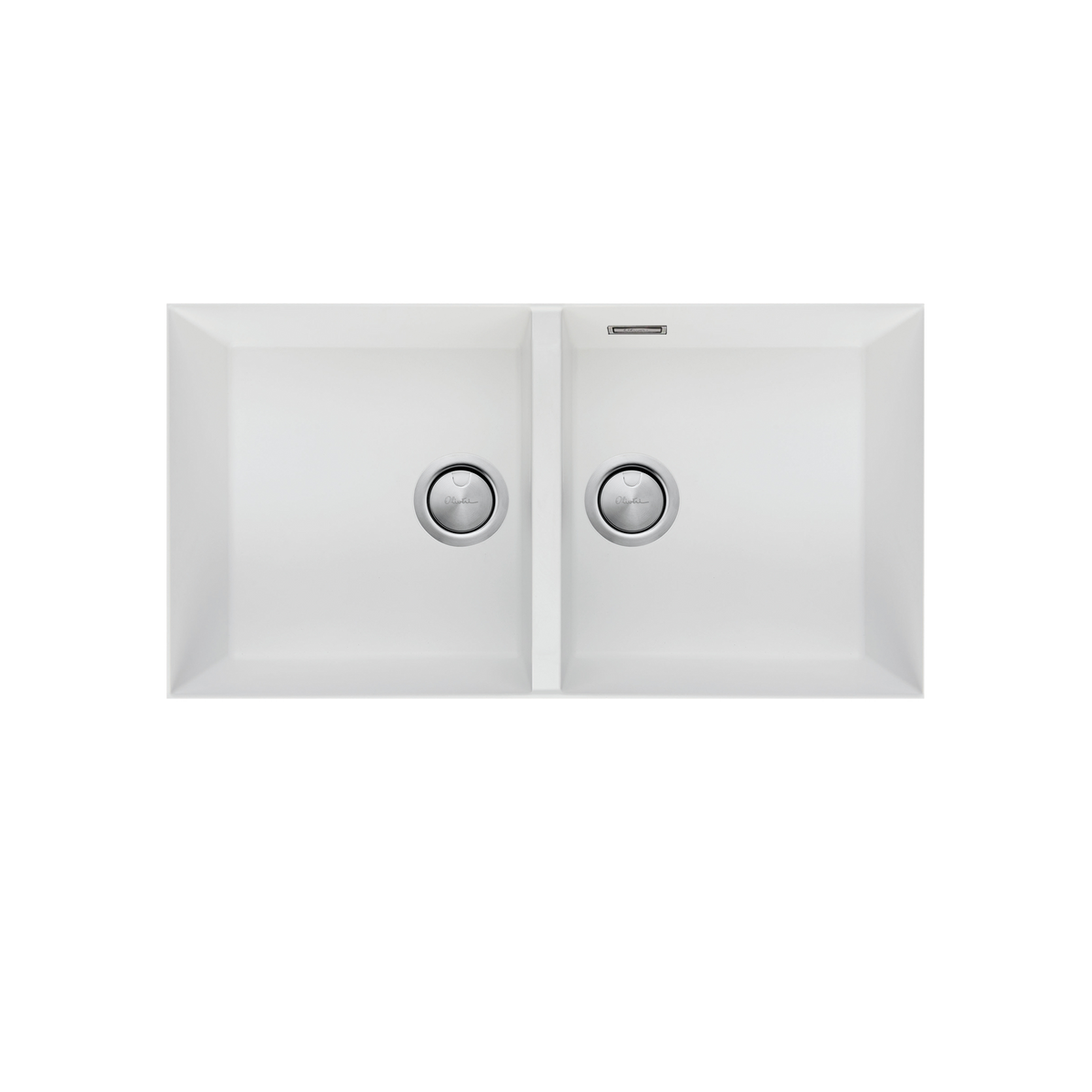 Santorini Double Bowl Undermount Sink in White