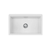 Santorini Farmhouse Undermount Sink in White view 2