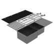 Boutique Lugano One and One Quarter Drainer Left Hand Bowl Black Pearl