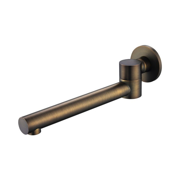 Star Swivel Bath Spout - antique-brass