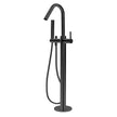 Star Freestanding Bath Mixer With Hand Shower - matte-black