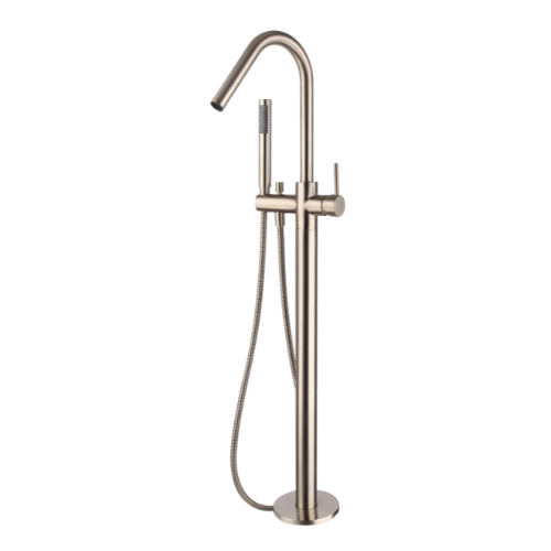 Star Freestanding Bath Mixer With Hand Shower - brushed-nickel